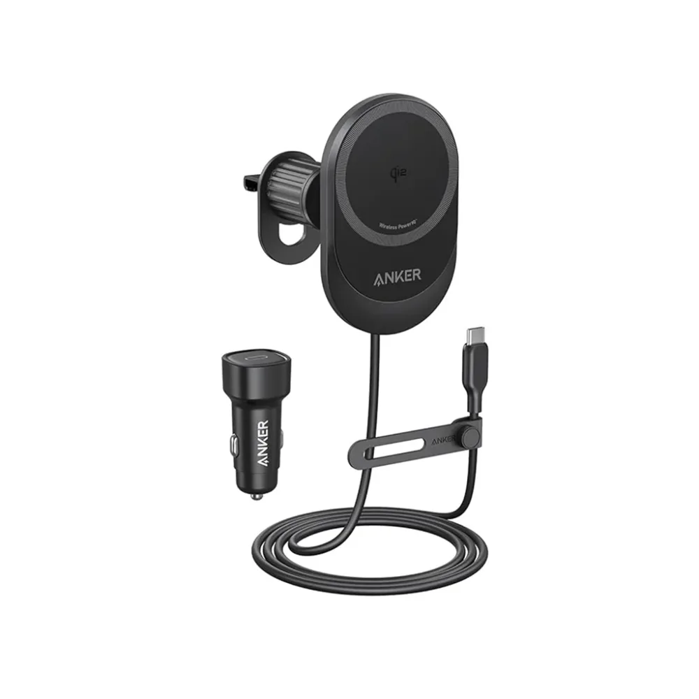 Anker - MagGo Wireless Car Charger (Qi 2.0, 15W)