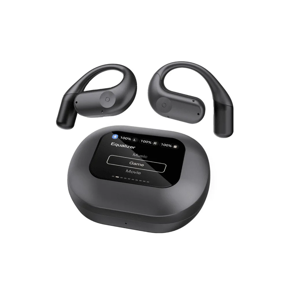Powerology Air Conduction ENC Wireless Buds and Charging Case with Display
