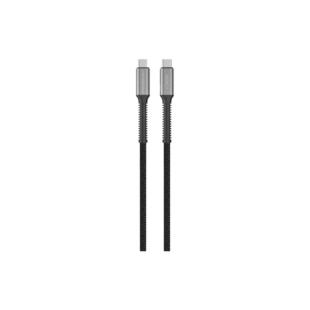 Powerology USB4 Cable with Braided USB-C to USB-C Wire